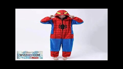 Spider Man Costume Pajamas Adult Spiderman Cosplay Costume Nightgown Home Flanne Hooded Review