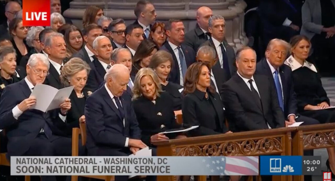 WATCH: former presidents meet at Jimmy Carter funeral - ENVELOPE TIME AGAIN?