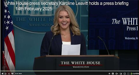 White House press secretary Karoline Leavitt holds a press briefing. COPY.