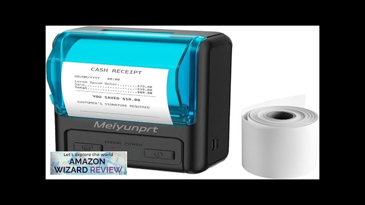 Receipt Printer Bluetooth Portable Thermal POS Receipt Printer for Small Business 58mm Review