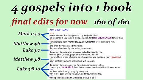 090s 4 gospels into 1 book p12c final edits 4 gospels into 1 book [Jesus] [bible]