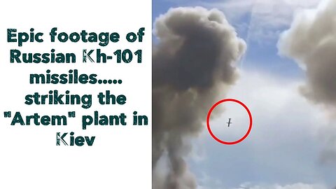 Epic footage of 🇷🇺 Kh-101 missiles striking the "Artem" plant in Kiev