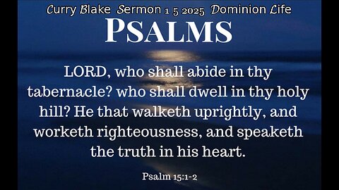 CURRY BLAKE- Dominion Life Church Sermon GOD WITHIN- 1 5 2025