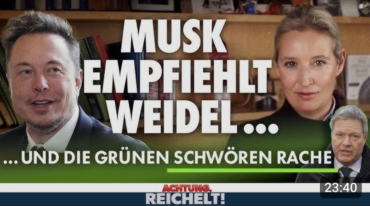 Musk empfiehlt AfD, Grüne rasten aus, Scholz-Wahlkampf mit Terroropfern | Achtung, Reichelt! 2.1.25