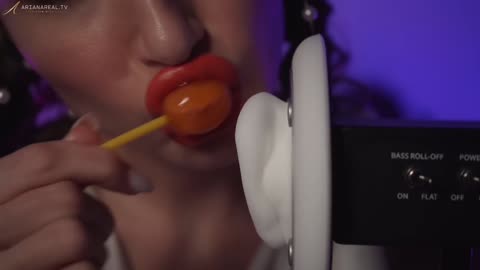 ASMR Wet Lollipop Sucking and Licking with Close Up No Talking