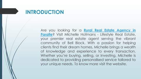 Are you looking for a Rural Real Estate Agency in Paraite?