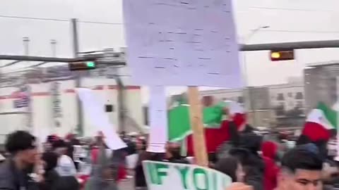 BREAKING: Illegals with foreign flags are currently blocking off traffic in Dallas to eliminate...