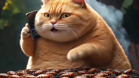 Orange Cat | Ai cat video | Cat shorts