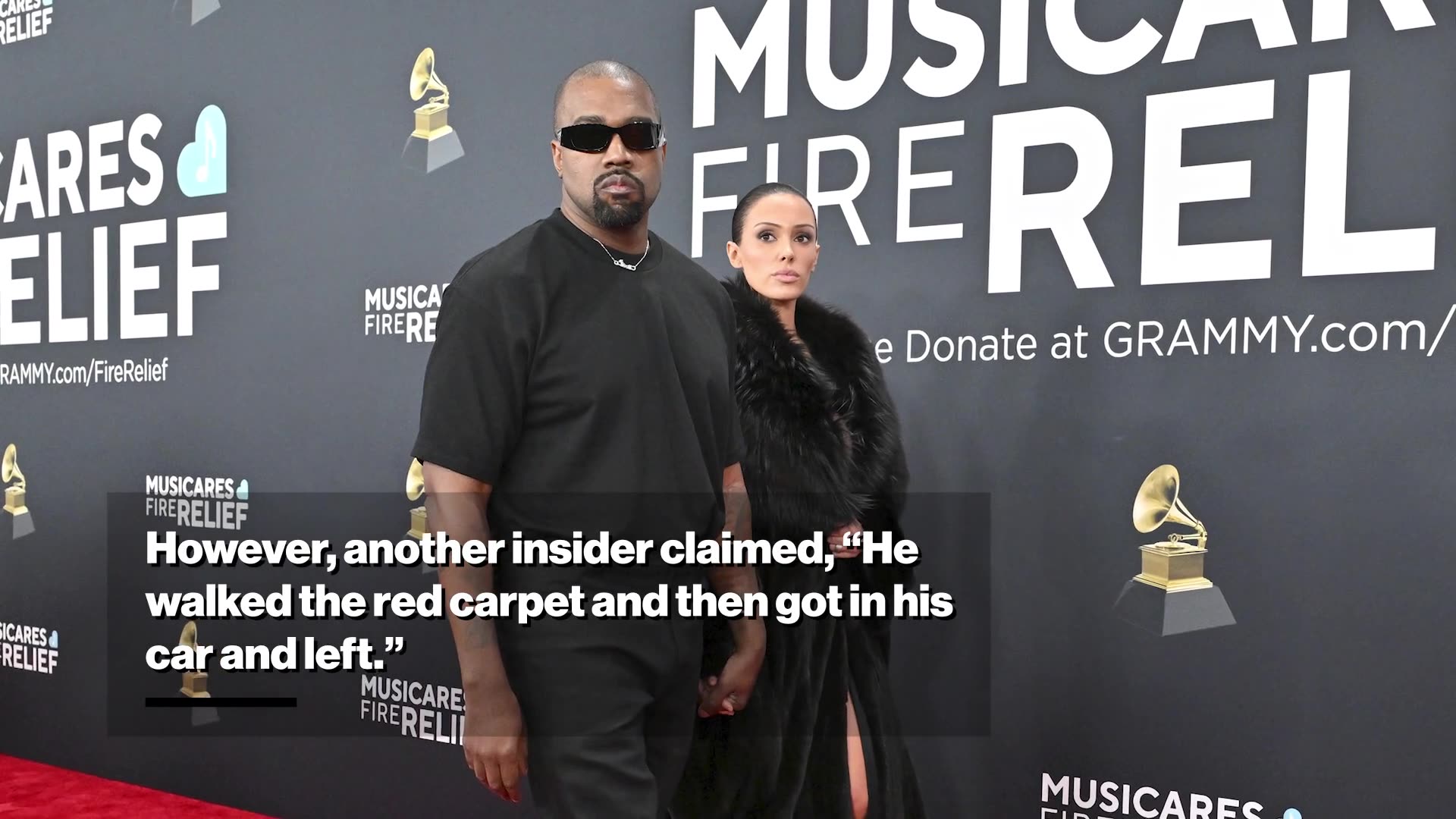 Here's what Kanye West said to wife Bianca Censori during nude Grammys 2025 red carpet appearance