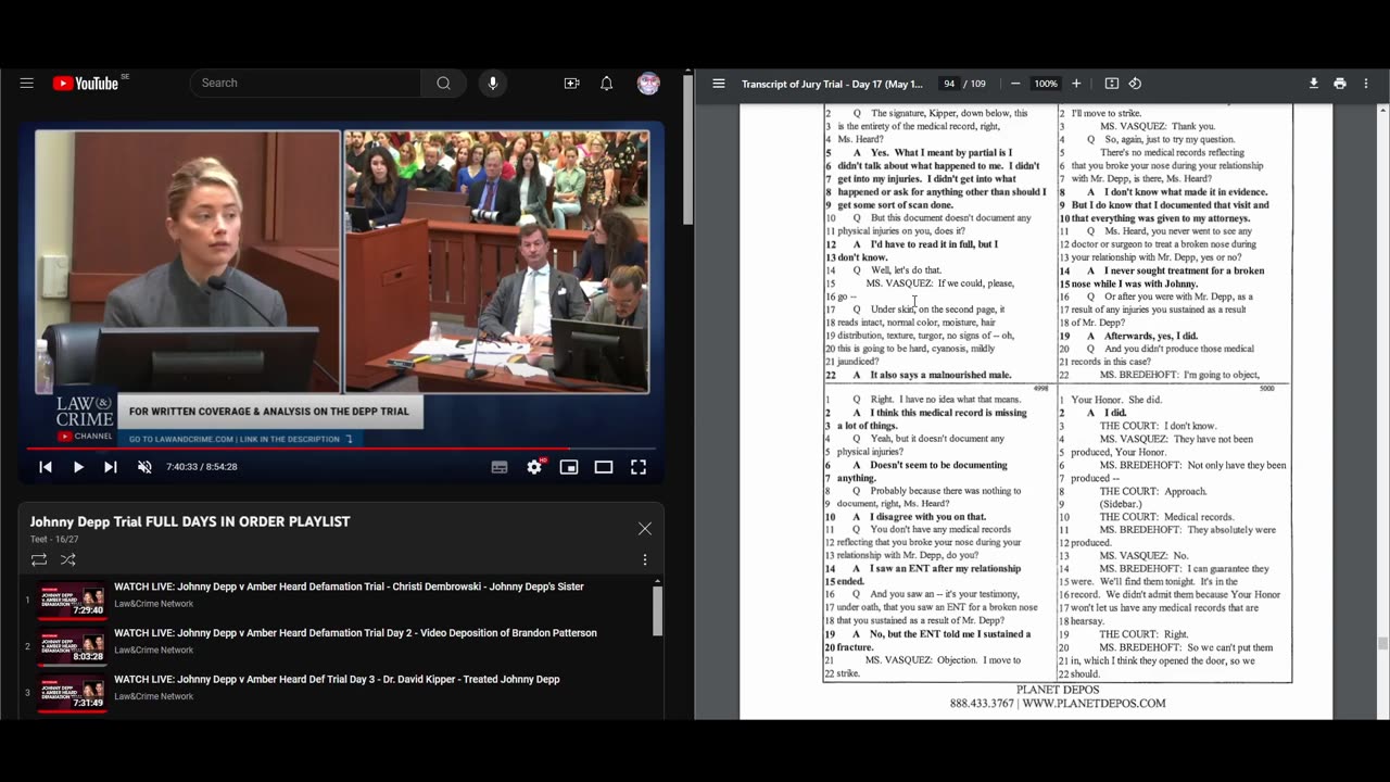 Couples react: Depp vs Heard transcripts of the trial day 16 (part 5)