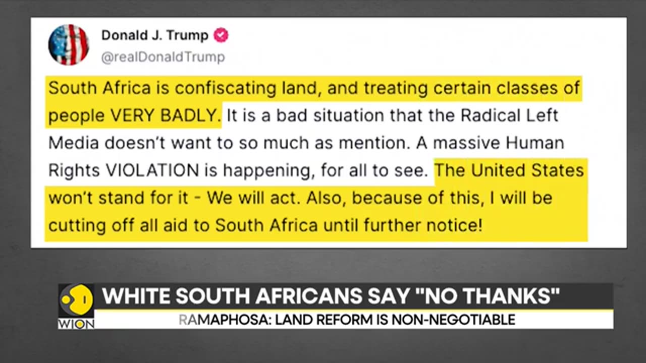 No Thanks’: South Africans Turn Down Trump’s US Immigration Offer
