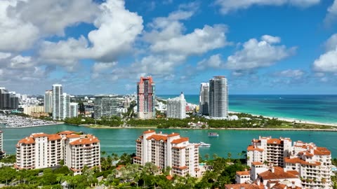 FLYING OVER MIAMI - Relaxing Music Along With Beautiful Nature Videos - 4K Video Ultra HD