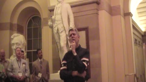 Blackrobe Pastors singing God bless America in our Capitol