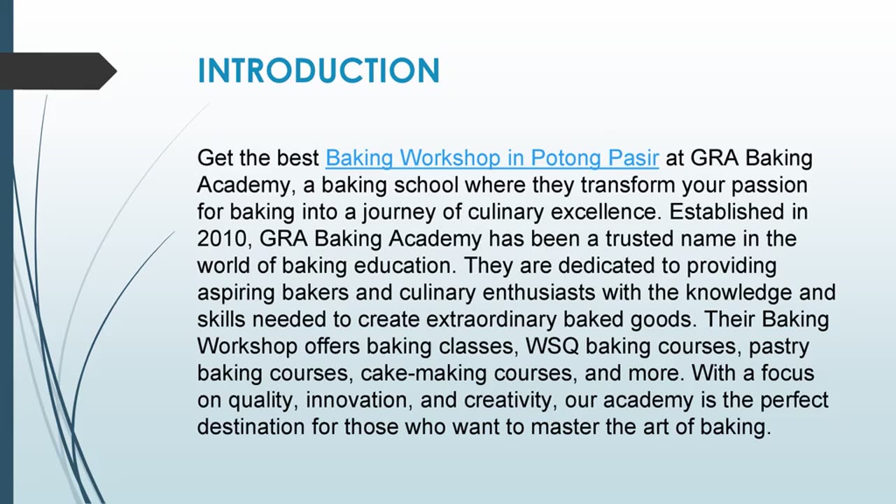 Get the best Baking Workshop in Potong Pasir