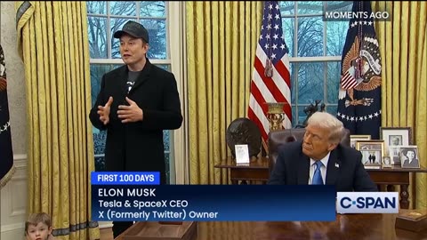 President Trump and Elon Musk Speak to Reporters About DOGE Efforts