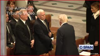 “Classless”: Mike Pence’s Wife Karen Refuses to Shake Melania’s Hand in Public at Funeral [WATCH]