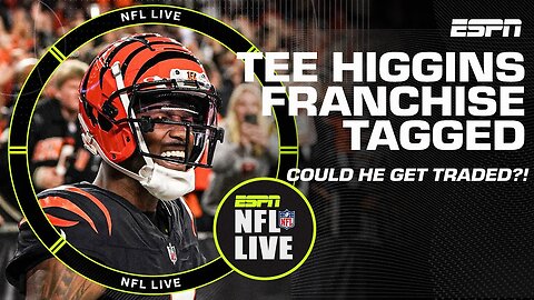 Bengals franchise tag Tee Higgins 👀 When will he get a long-term deal?! 💰 | NFL Live