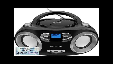 MEGATEK Portable CD Player Boombox with FM Radio Bluetooth and USB Port Review