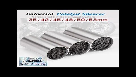 Universal 35/42/45/ 48/50 53mm Motorcycle Front Middle Pipe Catalyst DB Killer Moto Review