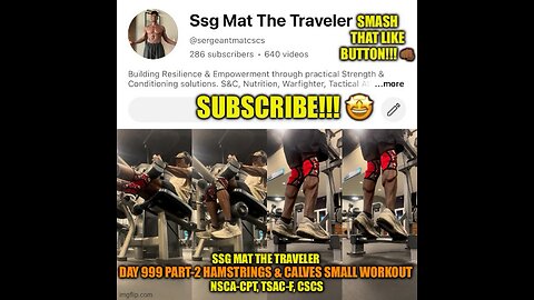 Day 999 Part-2 Hamstrings & Calves Small Workout