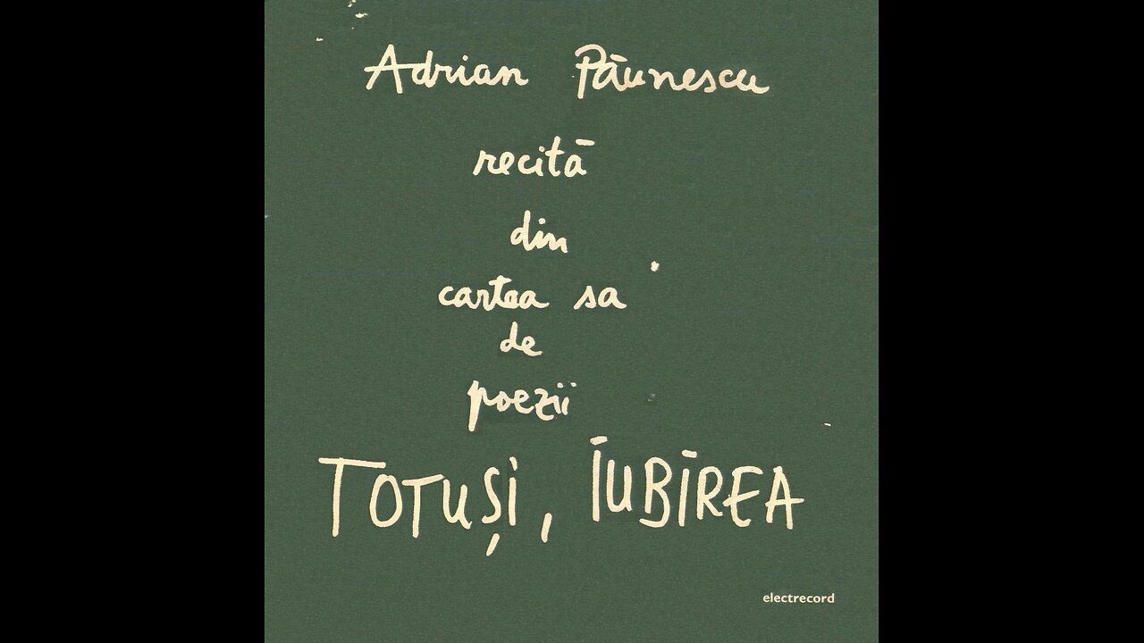 "Rugaciune" de Adrian Paunescu in recitare proprie
