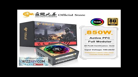 JULONGFENGBAO 80Plus Gold RGB ATX 850W Full Modular 20+4Pin 12V Professional E-Sports Review