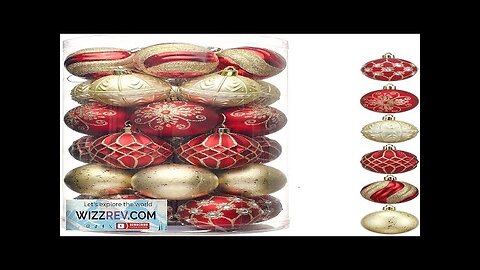 Valery Madelyn Christmas Ornaments Set 30ct Red and Gold Shatterproof Christmas Tree Review