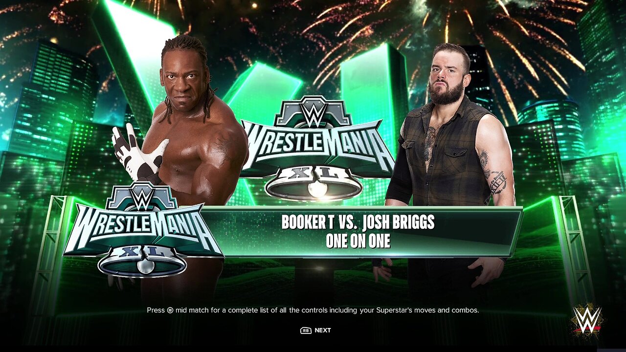 WWE 2k24 Booker T vs Josh Briggs