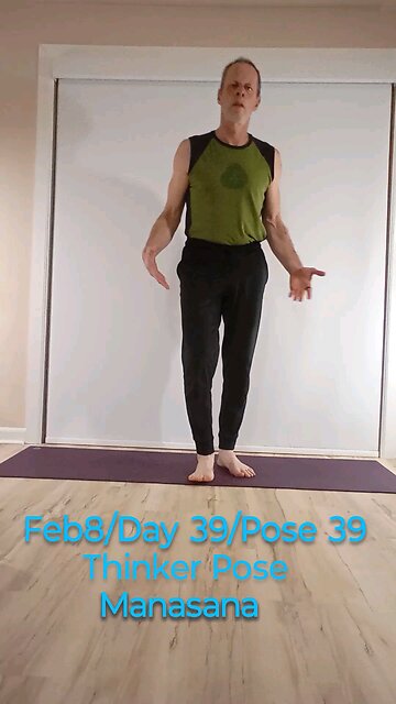 Thinker pose / Manasana