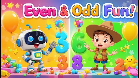 🎶 Let's Learn Together: Even & Odd Numbers 🎈✨