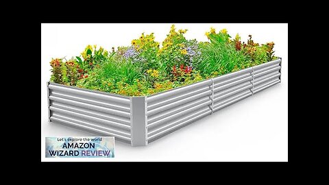 Land Guard 12×4×1ft Galvanized Raised Garden Bed Kit for Vegetables Galvanized Super Review