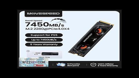 MOVESPEED 7450MB/s SSD NVMe M.2 2280 4TB 2TB 1TB Internal Solid State Review