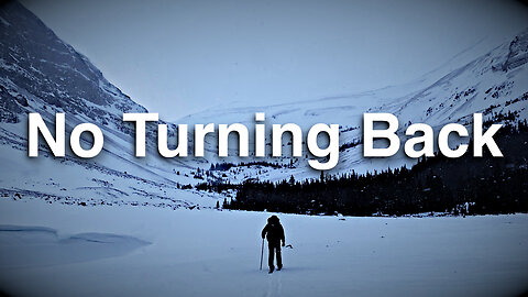 The crux of a 4 days winter route in the Rocky Mountains Across the Rocky Mountains in Winter - No Turning Back