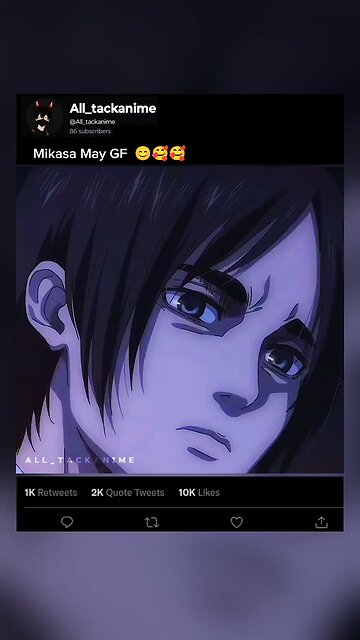 Mikasa May GF attack on Titan edit makima love Aryan