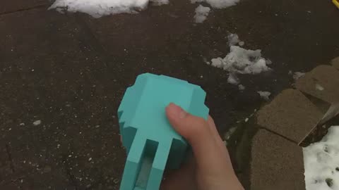 3D printed Minecraft snowball mold