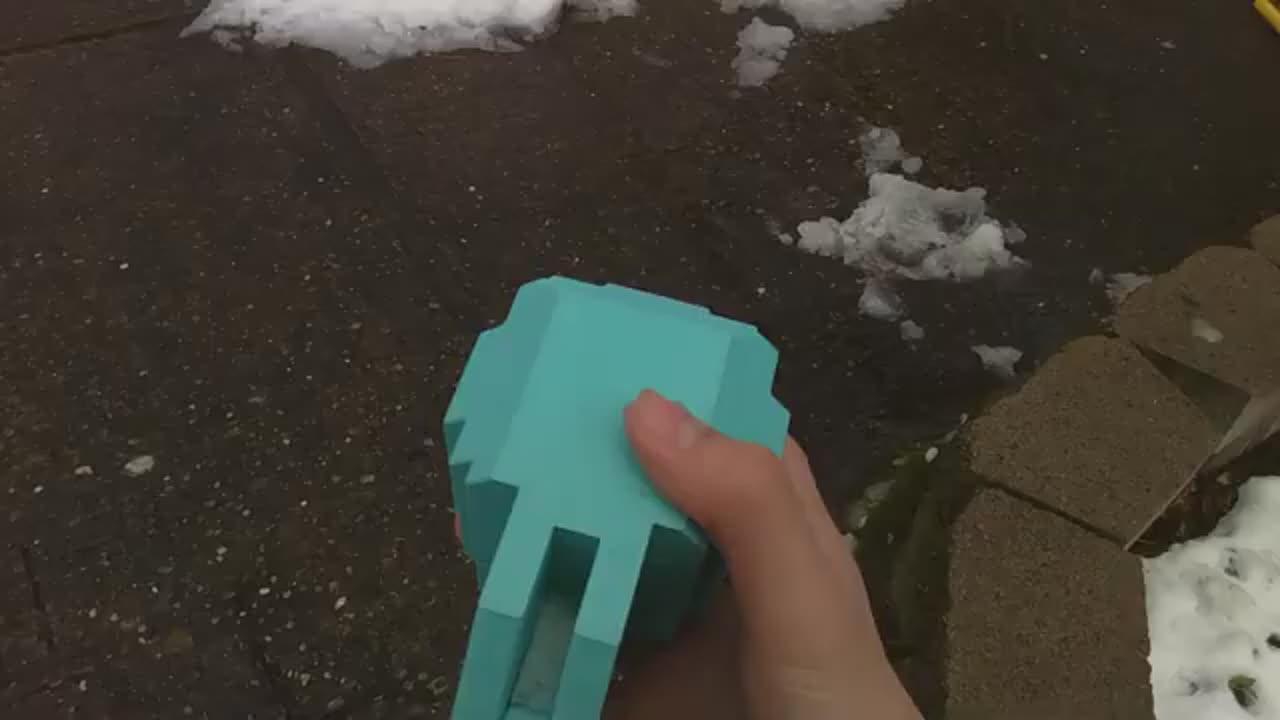 3D printed Minecraft snowball mold