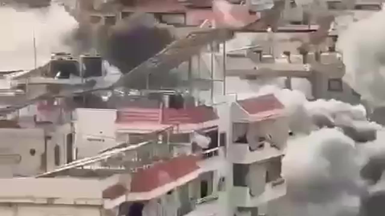 Additional footage shows the Israeli strike in Beirut a short while ago.