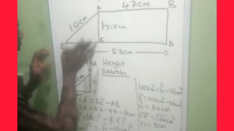 How to calculate the height of a Trapezium