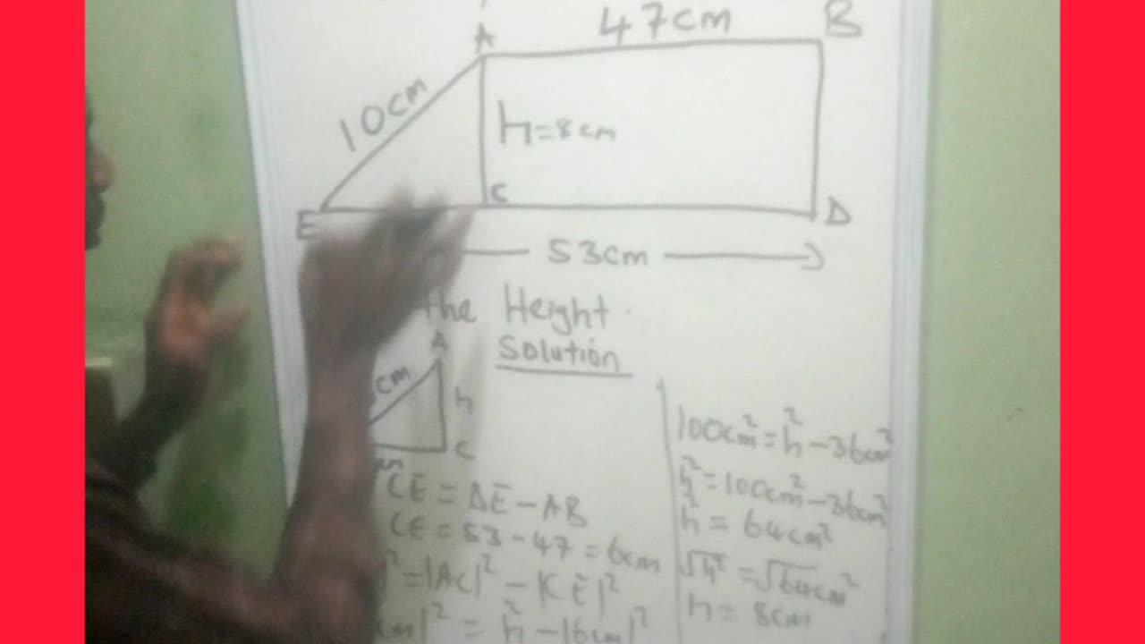 How to calculate the height of a Trapezium