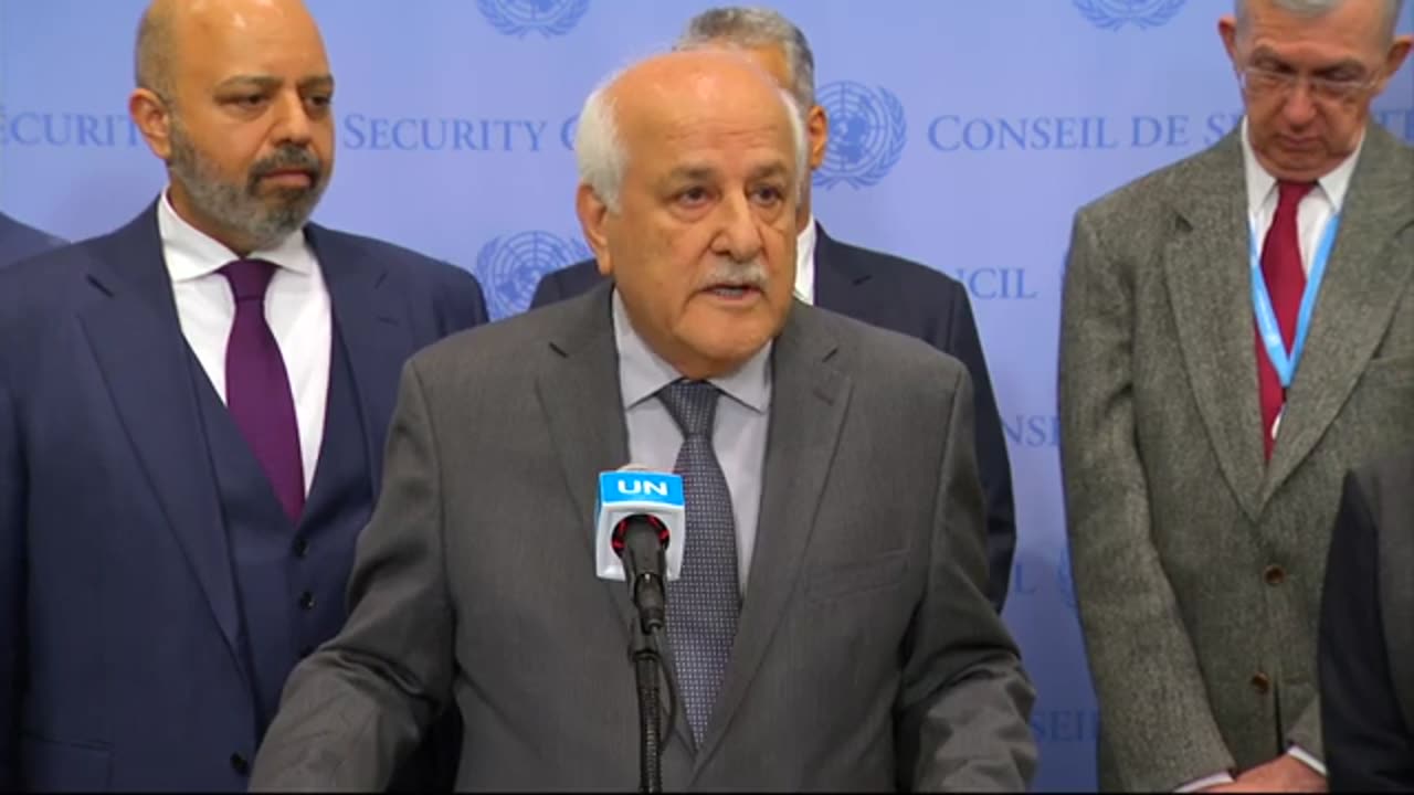 The Arab Group on Gaza - Security Council Media Stakeout (14 February 2025) | United Nations