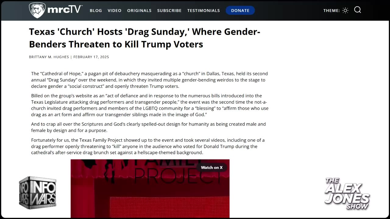 BREAKING: Gov-Funded Drag Show at Church Sparks Calls for Violent Uprising Against Trump Fans!