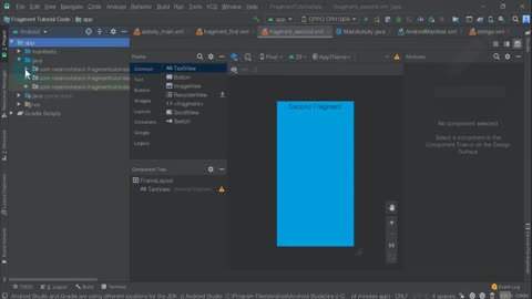 48 How to Code in Fragment - GetContext and FindViewById Solution - Fragment Tutorial in Android _8