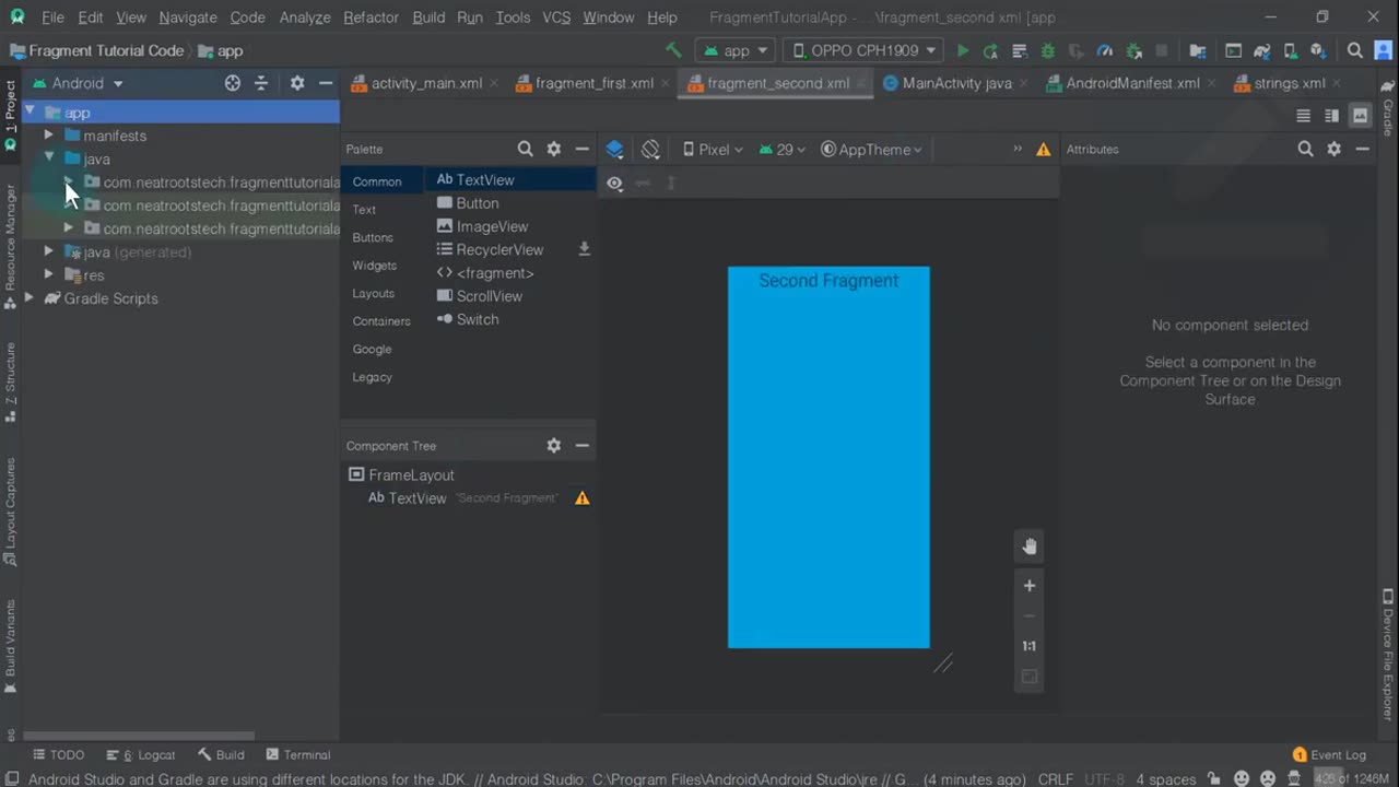 48 How to Code in Fragment - GetContext and FindViewById Solution - Fragment Tutorial in Android _8