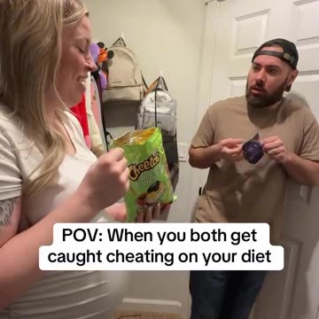 When you both get caught cheating on your diet