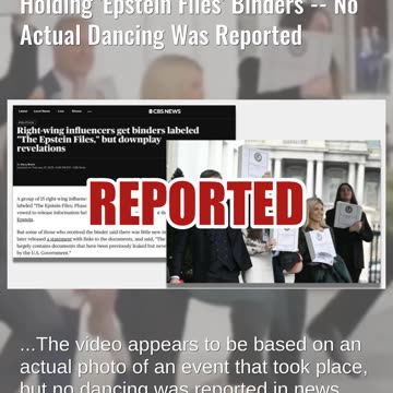Fact Check: AI Video Shows Influencers Dancing At White House Holding 'Epstein Files' Binders