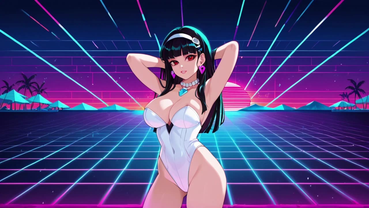 Synthwave Waifu 2