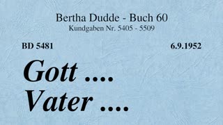 BD 5481 - GOTT .... VATER ....