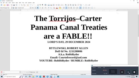 The Torrijos - Carter Panama Canal Treaties are a FABLE