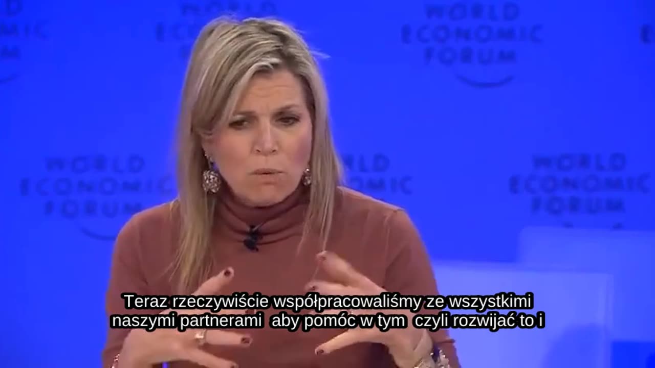 Maxima Zorreguieta z Holandii, przemawiając na WEF, powiedział: