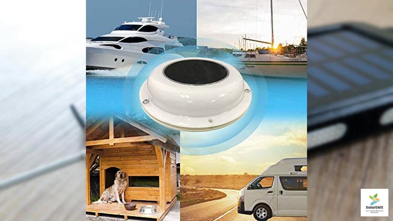 SOLATEK Solar Ventilation Fan Without Battery for Boat, Yacht, Camper, Home, White